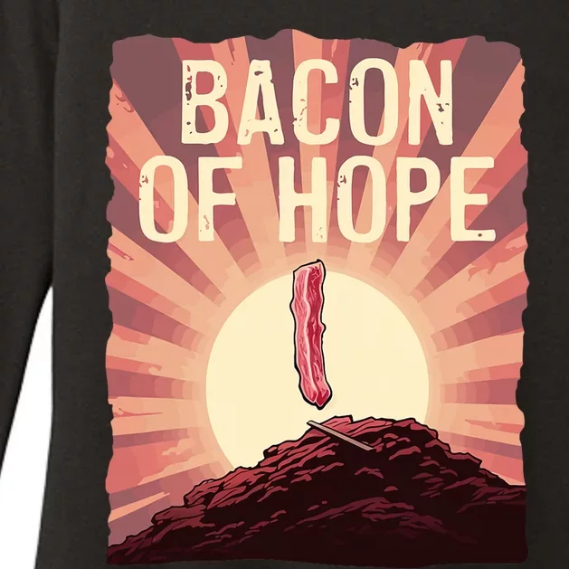 Funny BBQ Pork Pun Bacon Of Hope Pork Grillparty Barbecue Womens CVC Long Sleeve Shirt