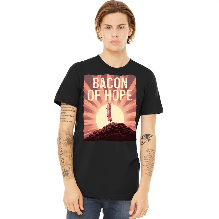 Funny BBQ Pork Pun Bacon Of Hope Pork Grillparty Barbecue Premium T-Shirt