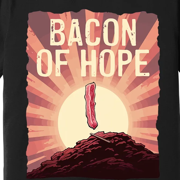 Funny BBQ Pork Pun Bacon Of Hope Pork Grillparty Barbecue Premium T-Shirt