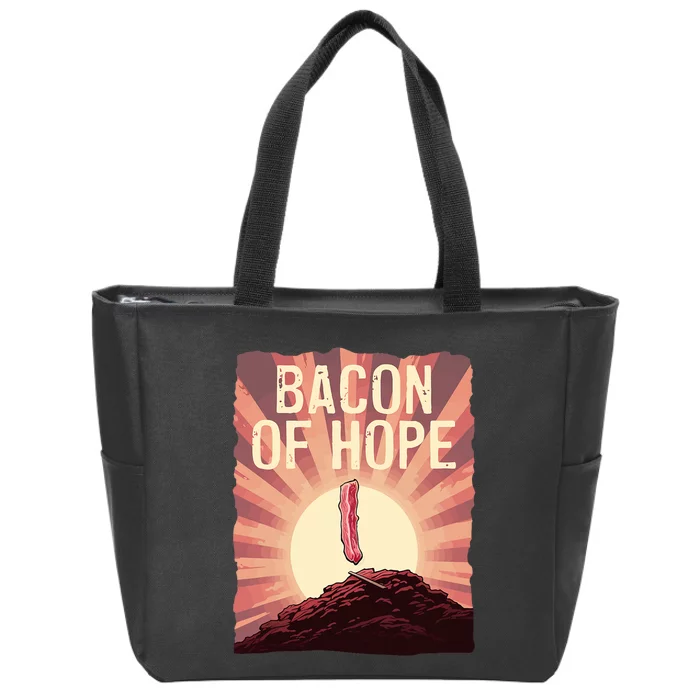 Funny BBQ Pork Pun Bacon Of Hope Pork Grillparty Barbecue Zip Tote Bag