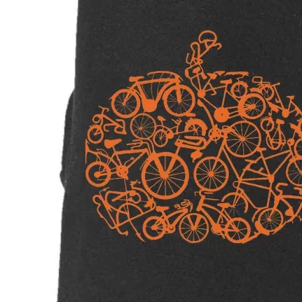 Funny Bicycle Pumpkin Costumes Fall Cycling Lovers Doggie 3-End Fleece Hoodie