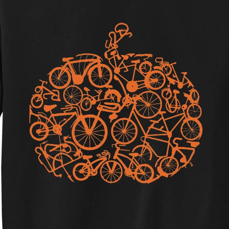 Funny Bicycle Pumpkin Costumes Fall Cycling Lovers Sweatshirt