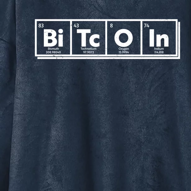 Funny Bitcoin Periodic Table Of Elements Hooded Wearable Blanket