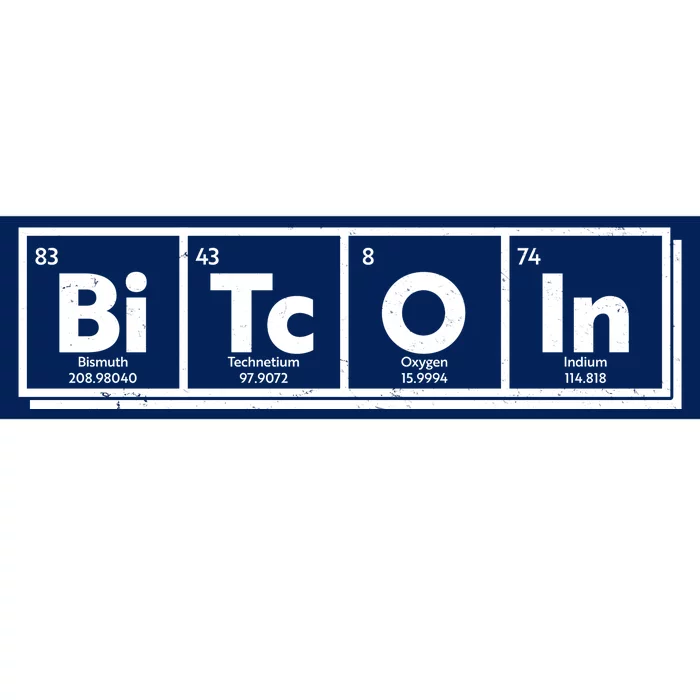 Funny Bitcoin Periodic Table Of Elements Bumper Sticker