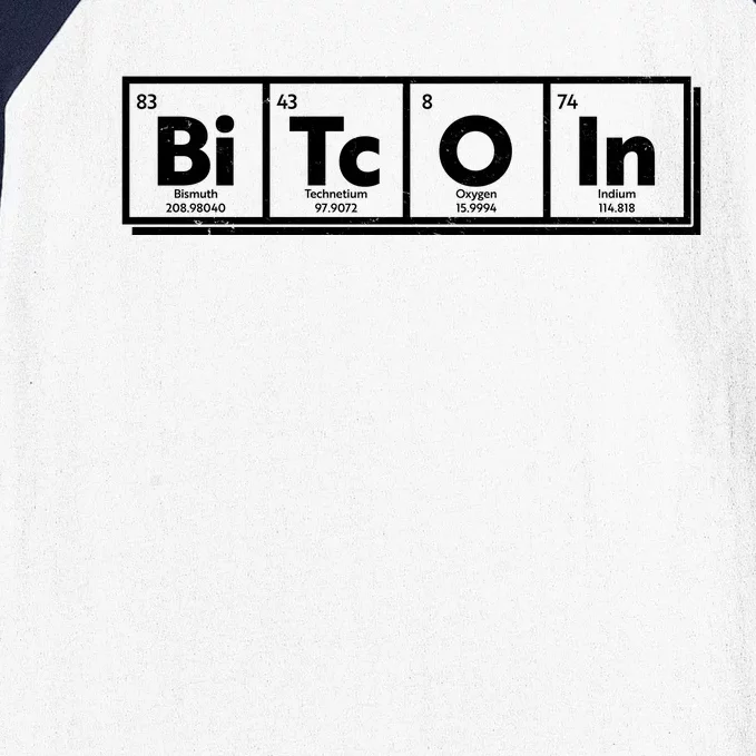 Funny Bitcoin Periodic Table Of Elements Baseball Sleeve Shirt