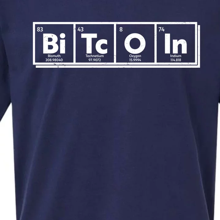 Funny Bitcoin Periodic Table Of Elements Sueded Cloud Jersey T-Shirt