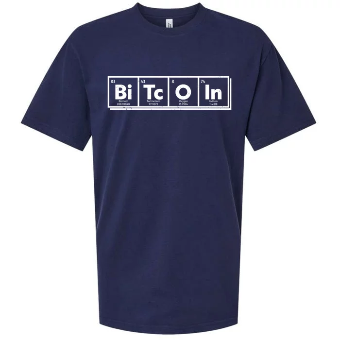 Funny Bitcoin Periodic Table Of Elements Sueded Cloud Jersey T-Shirt