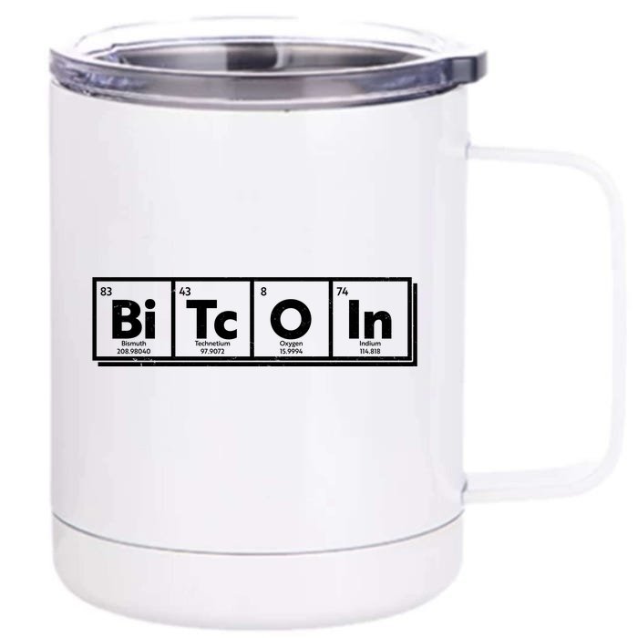 Funny Bitcoin Periodic Table Of Elements Front & Back 12oz Stainless Steel Tumbler Cup