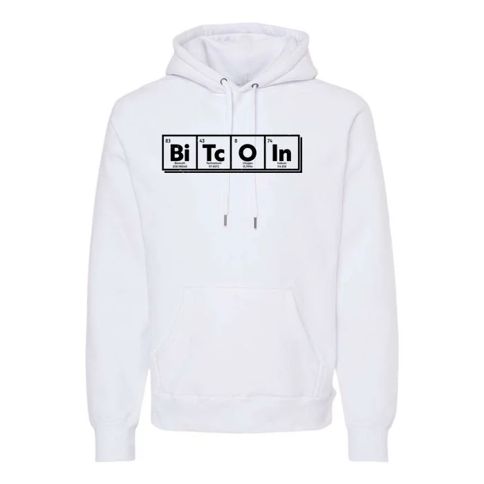 Funny Bitcoin Periodic Table Of Elements Premium Hoodie