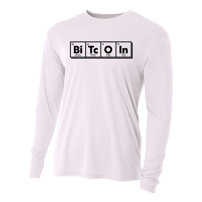 Funny Bitcoin Periodic Table Of Elements Cooling Performance Long Sleeve Crew