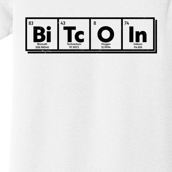 Funny Bitcoin Periodic Table Of Elements Baby Bodysuit