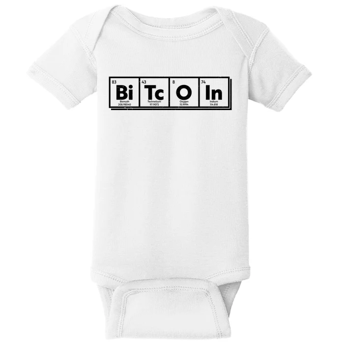 Funny Bitcoin Periodic Table Of Elements Baby Bodysuit