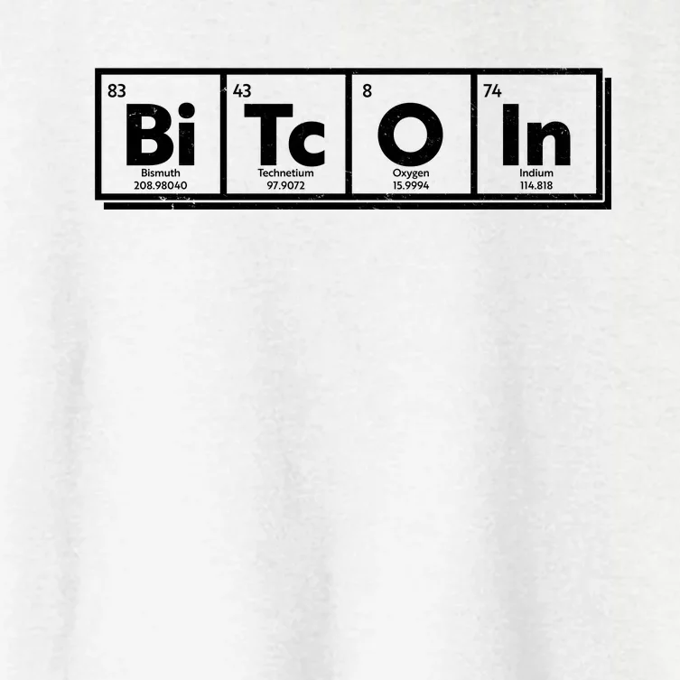 Funny Bitcoin Periodic Table Of Elements Women's Crop Top Tee