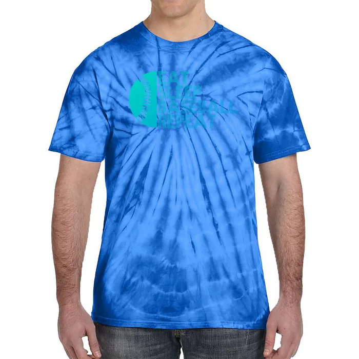 Funny Baseball Player Eat Sleep Baseball Repeat Baseball Gift Tie-Dye T-Shirt