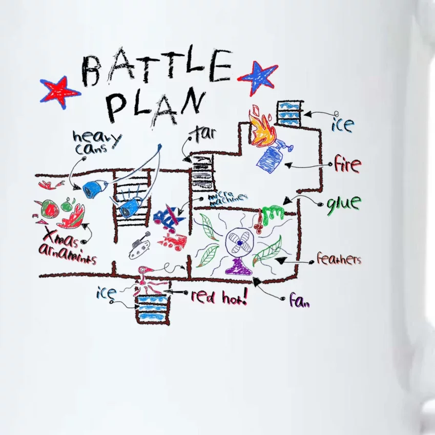 Funny Battle Plan Christmas Home Hand Dawn Alone Xmas Black Color Changing Mug