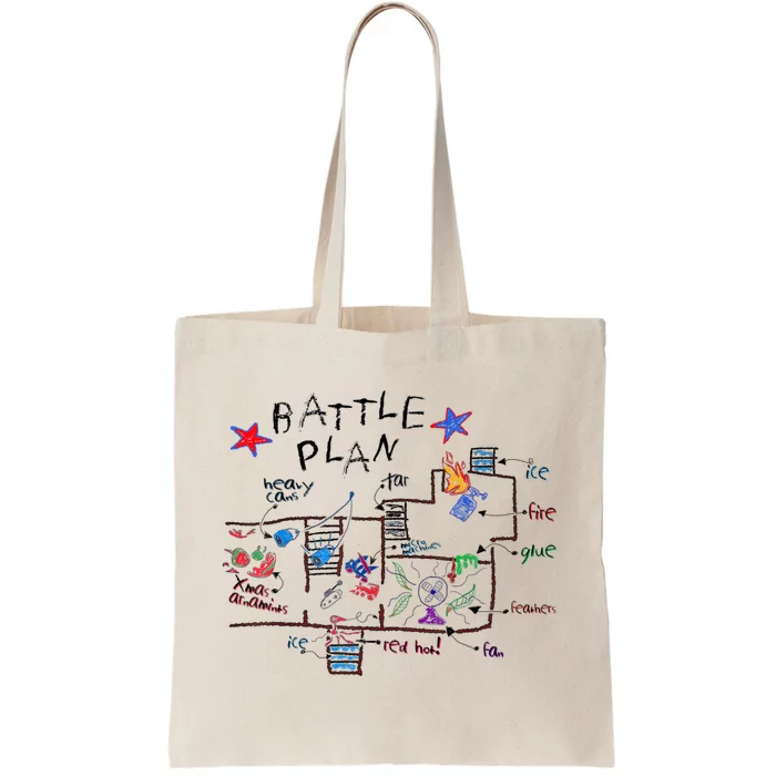 Funny Battle Plan Christmas Home Hand Dawn Alone Xmas Tote Bag