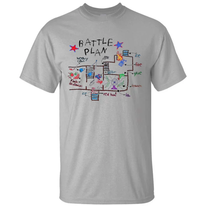 Funny Battle Plan Christmas Home Hand Dawn Alone Xmas Tall T-Shirt