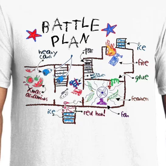 Funny Battle Plan Christmas Home Hand Dawn Alone Xmas Pajama Set