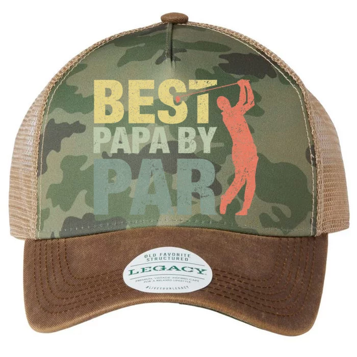 Funny Best Papa By Par Fathers Day Golf Gift Grandpa Legacy Tie Dye Trucker Hat