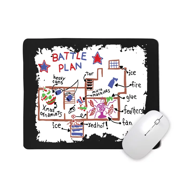 Funny Battle Plan Christmas Home Kids Hand Dawn Alone Xmas Mousepad