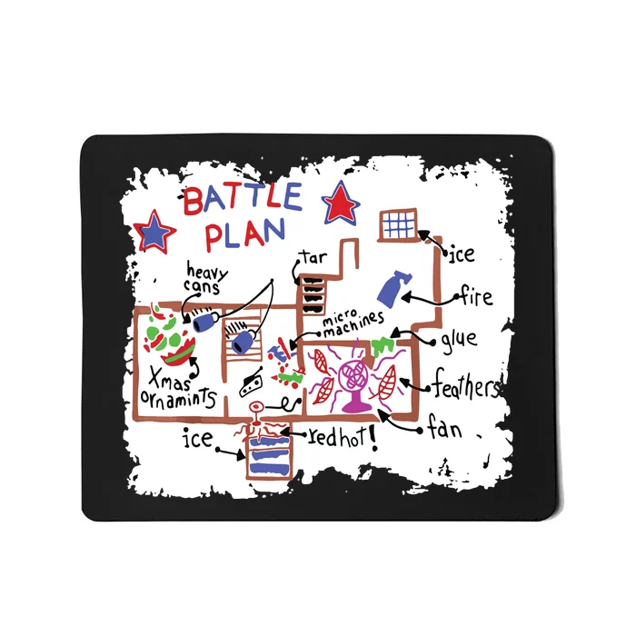 Funny Battle Plan Christmas Home Kids Hand Dawn Alone Xmas Mousepad