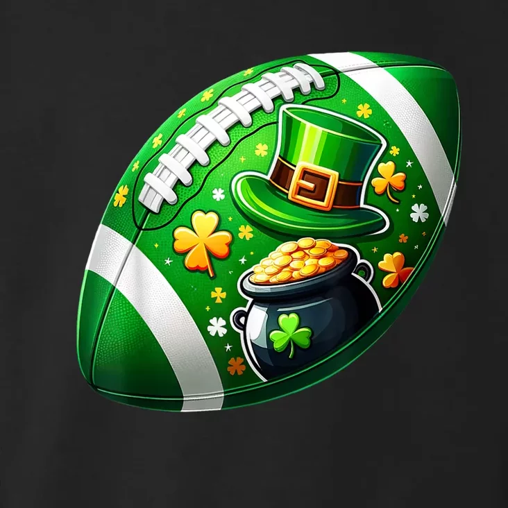 Football Ball Player St Patricks Day Football Toddler Hoodie