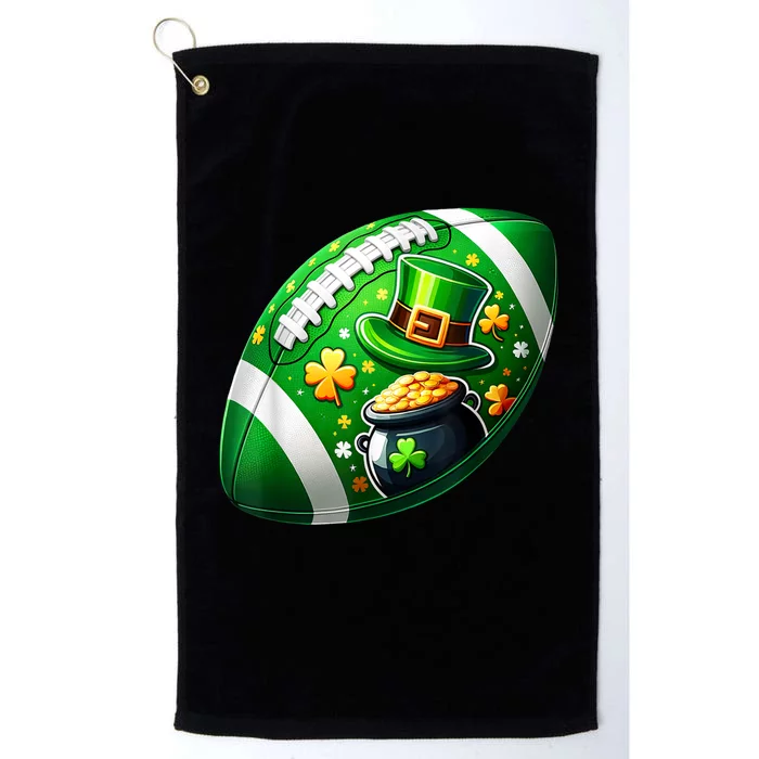 Football Ball Player St Patricks Day Football Platinum Collection Golf Towel