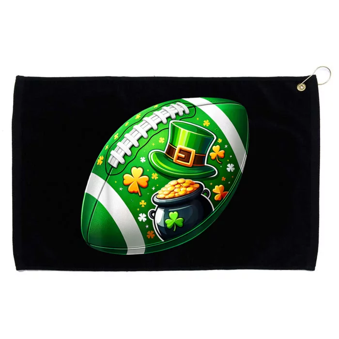 Football Ball Player St Patricks Day Football Grommeted Golf Towel