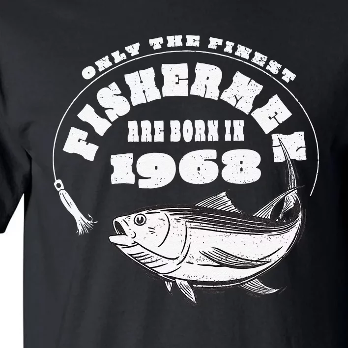 Fishermen Birthday Party Love Fishing Born In 1968 Tall T-Shirt