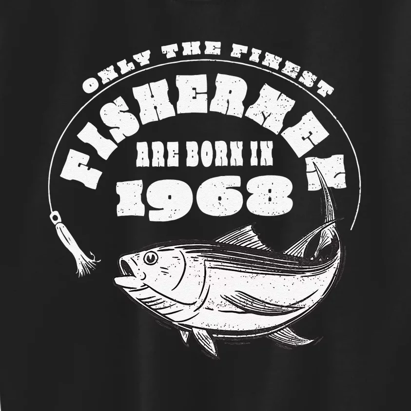 Fishermen Birthday Party Love Fishing Born In 1968 Kids Sweatshirt