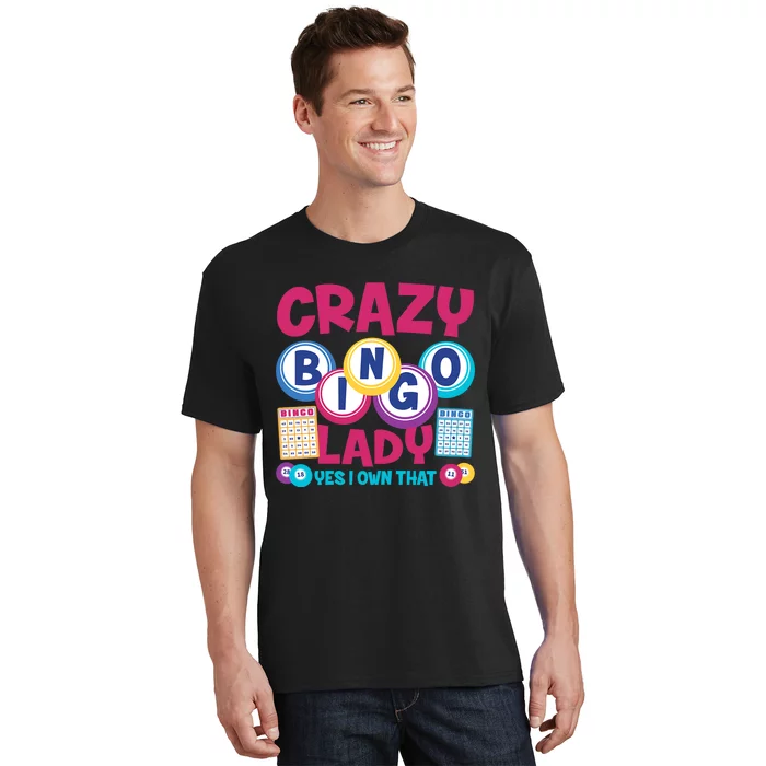 Funny Bingo Player Crazy Bingo Lady T-Shirt