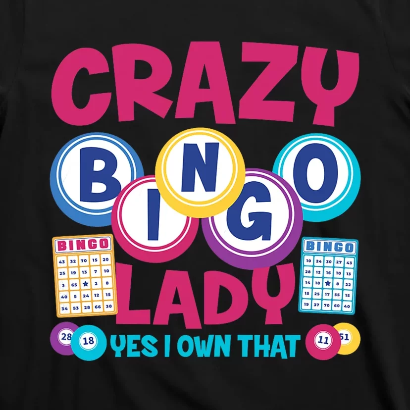 Funny Bingo Player Crazy Bingo Lady T-Shirt