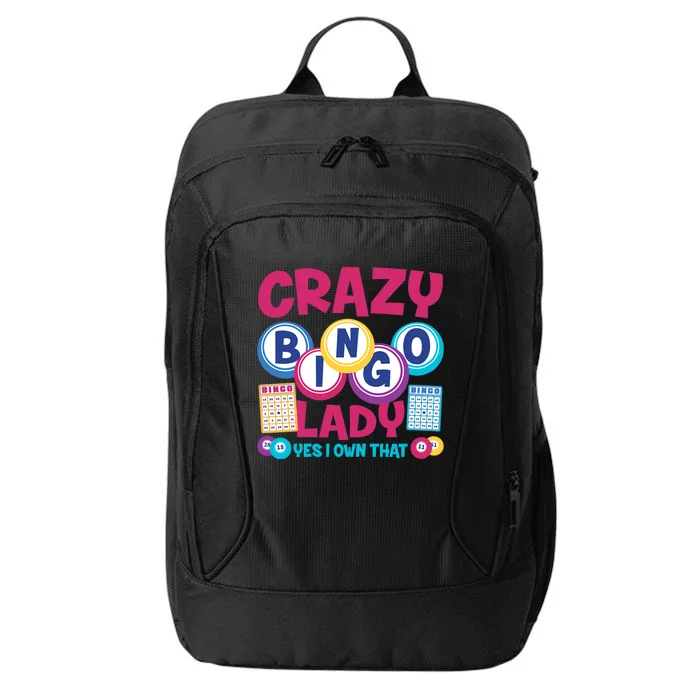 Funny Bingo Player Crazy Bingo Lady City Backpack