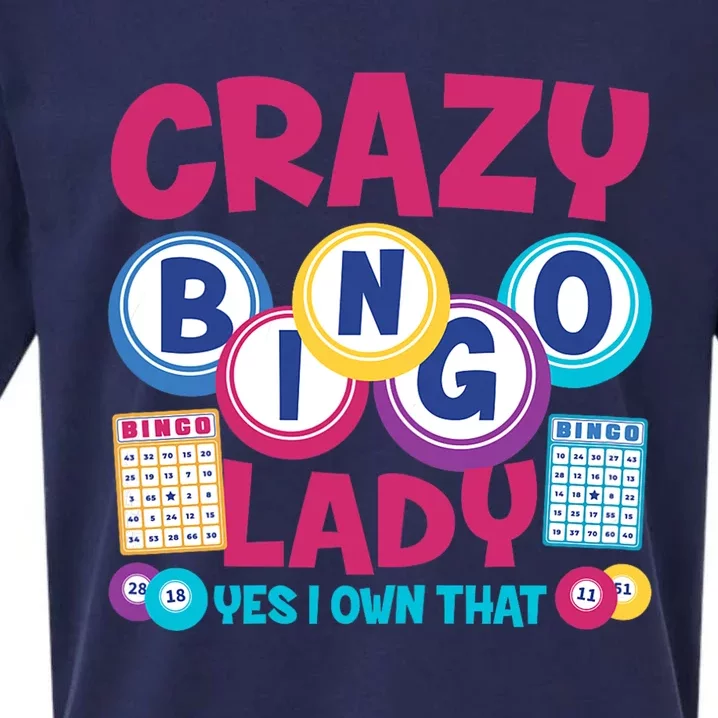 Funny Bingo Player Crazy Bingo Lady Sueded Cloud Jersey T-Shirt