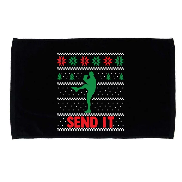 Funny Baseball Player Christmas Xmas Send It Meaningful Gift Microfiber Hand Towel