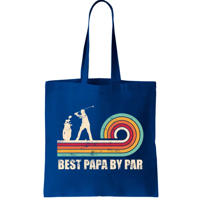 Funny Best Papa By Par FatherS Day Golf Gift Tote Bag