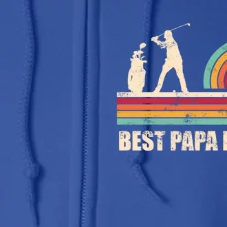 Funny Best Papa By Par FatherS Day Golf Gift Full Zip Hoodie