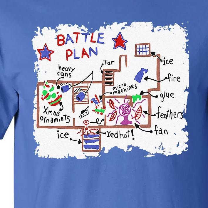 Funny Battle Plan Christmas Home Hand Dawn Alone Xmas Tall T-Shirt