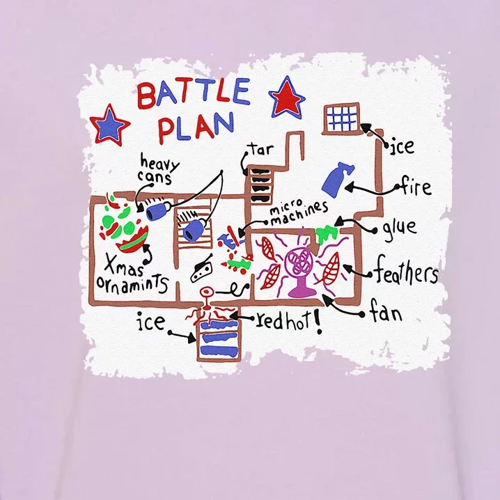 Funny Battle Plan Christmas Home Hand Dawn Alone Xmas Garment-Dyed Sweatshirt