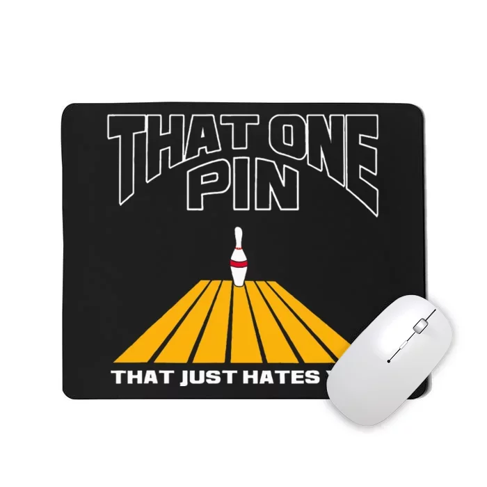 Funny Bowling Pin That Hates You Bowler's Nightmare Mousepad