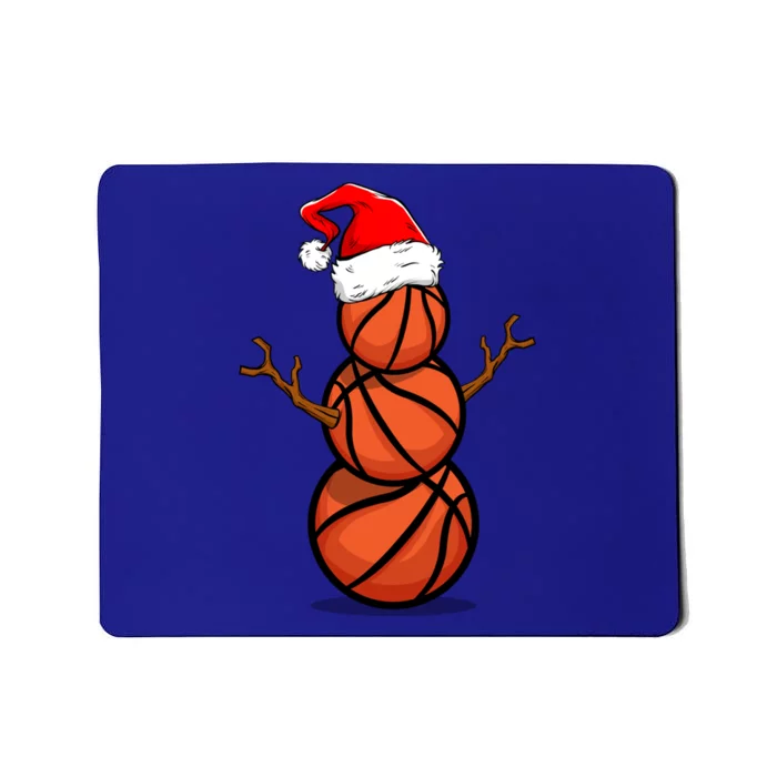 Funny Basketball Player Snow Christmas Gift Mousepad