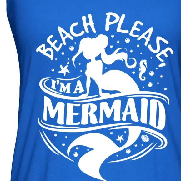 Fun Beach Please I'm A Mermaid Gift Ladies Essential Flowy Tank