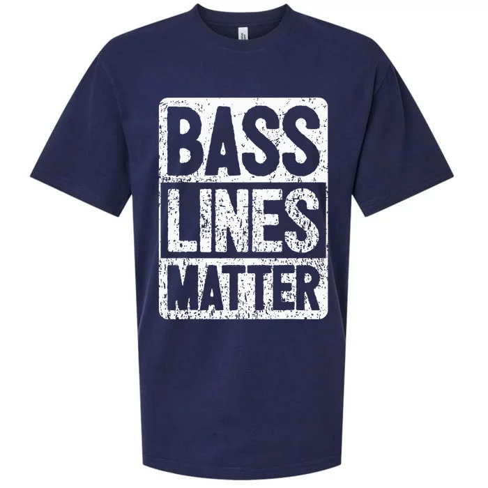 Funny Bass Player Bass Lines Matter Rock Bassist Sueded Cloud Jersey T-Shirt