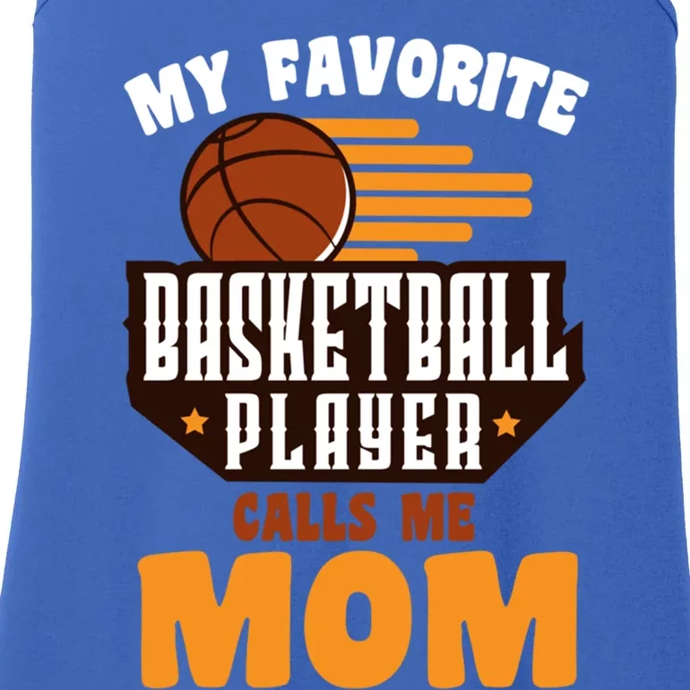 Favorite Basketball Player Calls Me Mom Basketball Gift Ladies Essential Tank