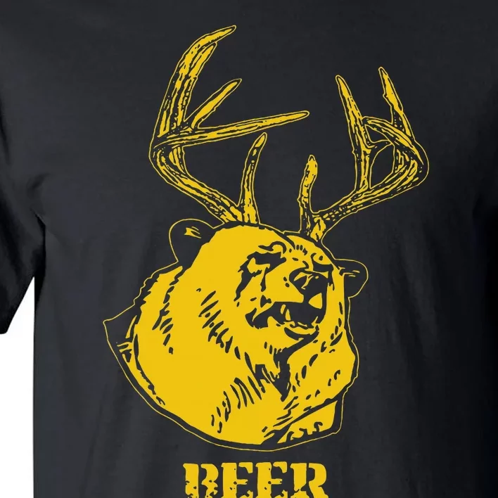 Funny Bear Plus Deer Equals Beer Deer Hunting Usa Hunter Tall T-Shirt