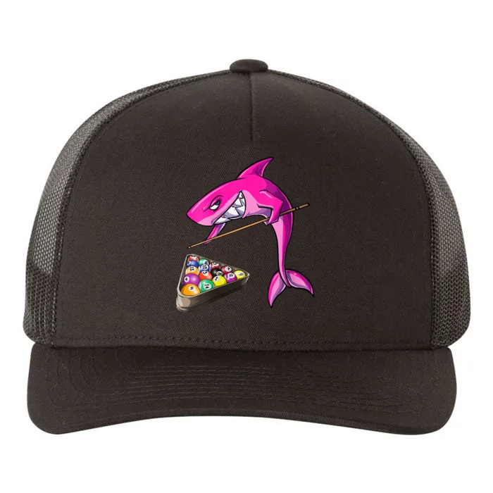 Funny Billiards Pool Cute Shark Gift Yupoong Adult 5-Panel Trucker Hat