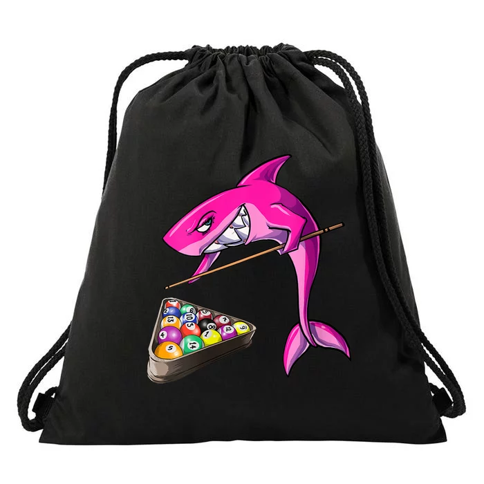 Funny Billiards Pool Cute Shark Gift Drawstring Bag