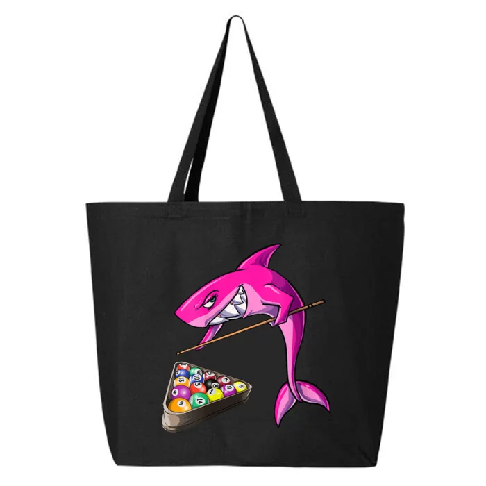 Funny Billiards Pool Cute Shark Gift 25L Jumbo Tote