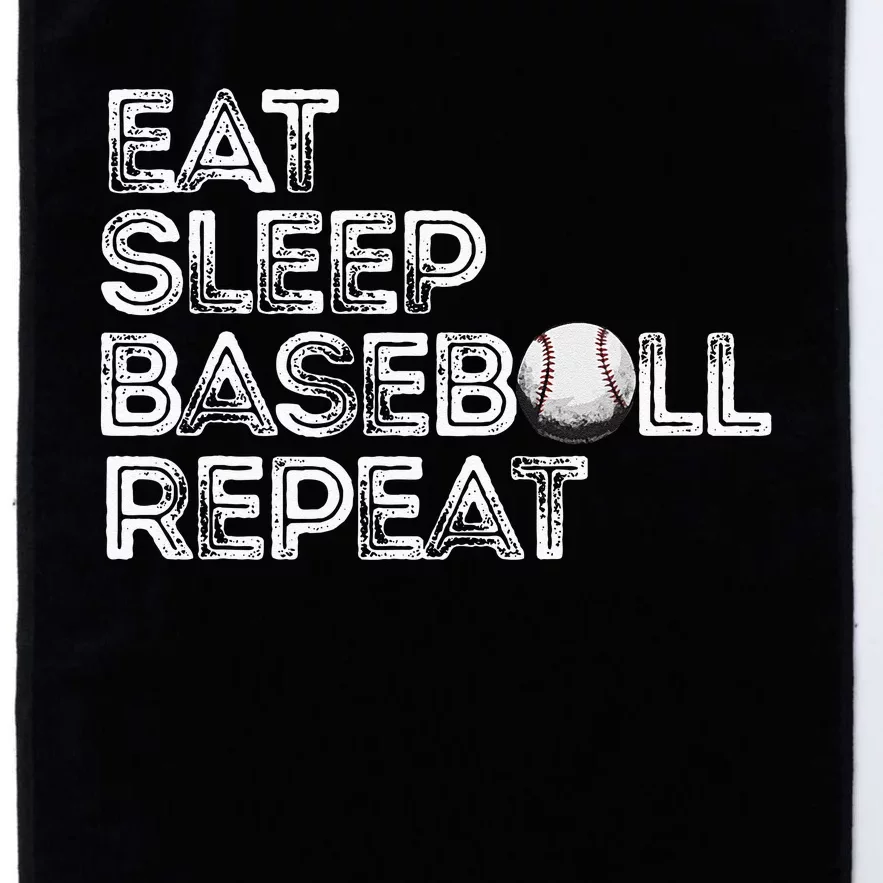 Funny Baseball Player Eat Sleep Baseball Repeat Baseball Platinum Collection Golf Towel