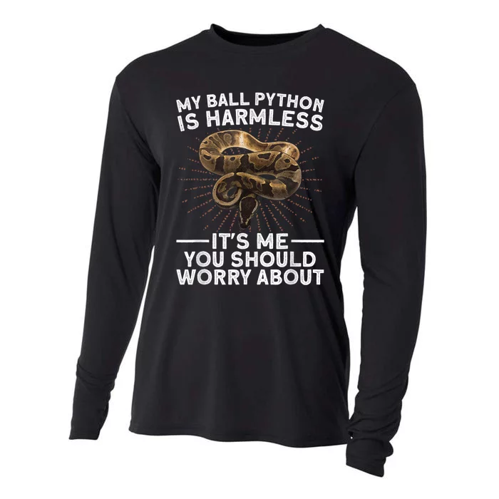 Funny Ball Python For Men Women Snake Lover Reptile Animal Cooling Performance Long Sleeve Crew